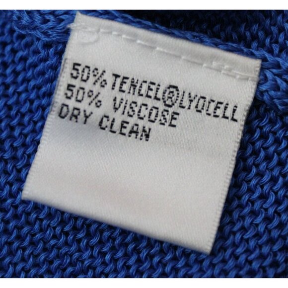Talbots Sweater Size Small Gradient Blue Sweater Long Sleeve Pullover Tencel - Picture 6 of 7